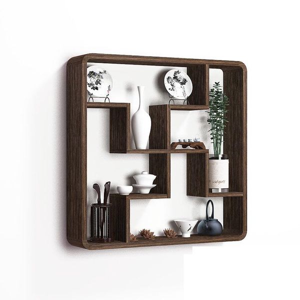 

other home decor bogu rack wall solid wood mounted tea can be partitioned