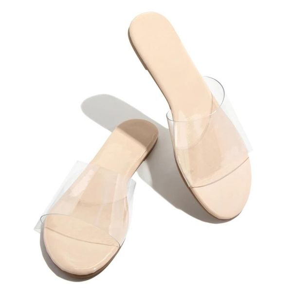 

women fashion summer slippers shoes casual beach pure color flat slipper sandals 2021 #5.2, Black