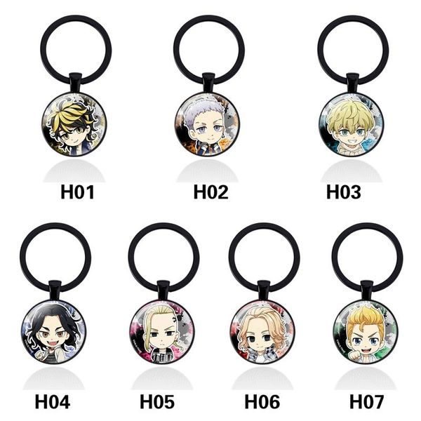 

keychains tokyo revengers keychain anime character mikey draken chifuyu pendant keyring cosplay bag jewelry, Silver