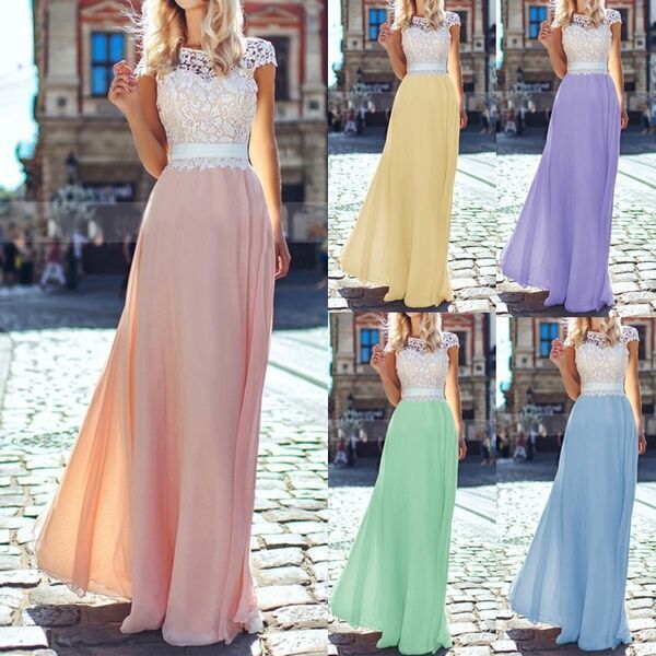 

charming dresses lace stitching open ba chiffon super long, Black;gray