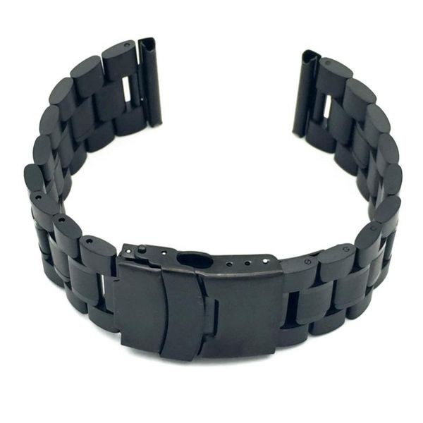 

watch bands 18 20 22 24mm stainless steel solid watchband band strap link bracelet accessories folding clasp for pam, Black;brown