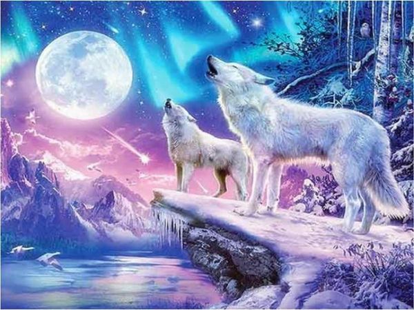 

diamond painting full square/round drill wolf 5d daimond embroidery cross stitch mosaic crystal picture wall art z1700