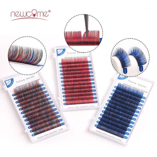 

lines three kinds mixed colorful individual eyelash extension beauty soft natural graft lashes makeup false mink eyelashes1