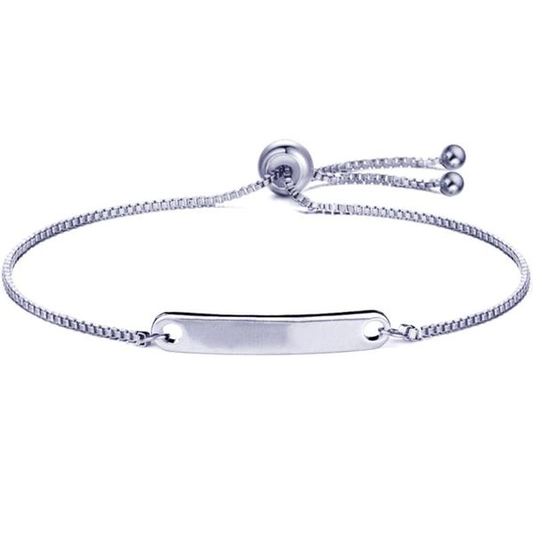

charm bracelets 10pcs 3colors blank can be customized bracelet personalized titanium steel long stainless, Golden;silver