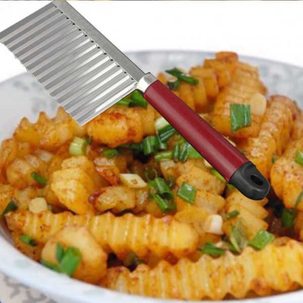 Ferramentas de vegetais de frutas FRY FRY CORTORES BATATA MASSAGEM Ondas de massa cortadora de batata de batata de batata de batata de batata l￢mina de l￢mina de cenoura vegetal DH8075
