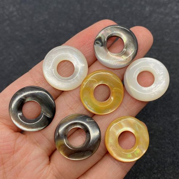 

charms wholesale multi-color ring shape pendant natural shells for jewelry making diy handmade accessories beaded decoration fashion, Bronze;silver