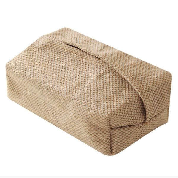 

tissue boxes & napkins at69 -large cotton linen cloth art box simple paper napkin case deskholder for home office car 22x10cm