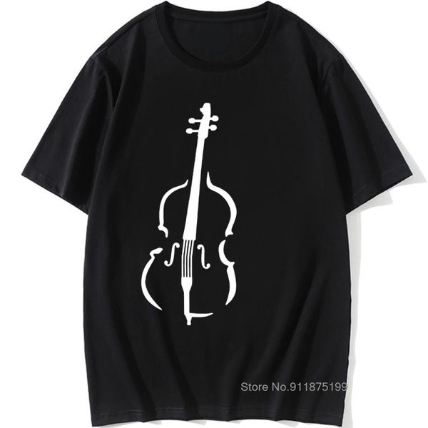 

men's t-shirts summer vintage casual streetwear love printed cello player cool music style cellist heartbeat t shirt, White;black