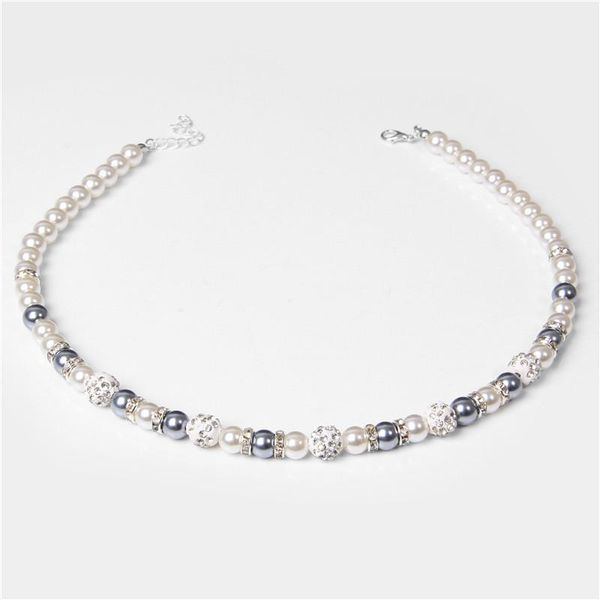 

pendant necklaces natural freshwater pearl beaded necklace for women jewelry choker wedding, Silver