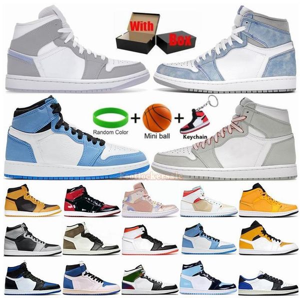 

jumpman 1s mens basketball shoes 1 unc twist dark mocha university blue black wolf grey hyper royal design pollen seafoam sports sneakers wo