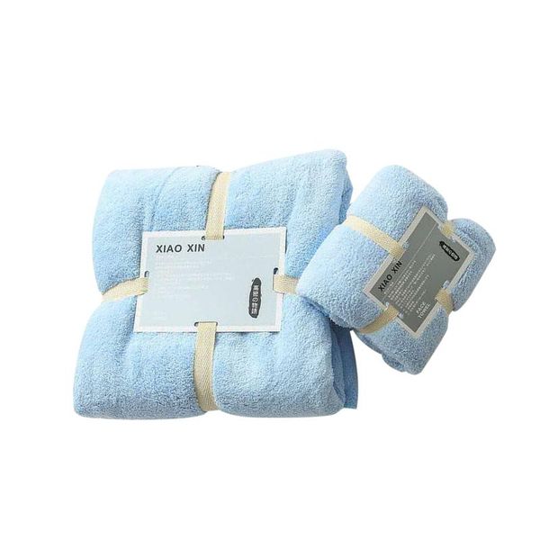 

towel 2pcs/set coral fleece bath absorbent beach for swimming exercise camping travel pool fitness