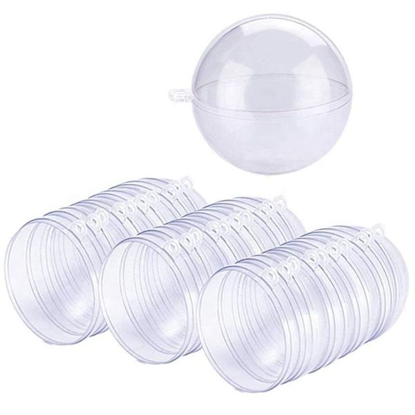 

party decoration transparent balls, 25 christmas (3cm, 4cm, 5cm, 6cm, 7cm)