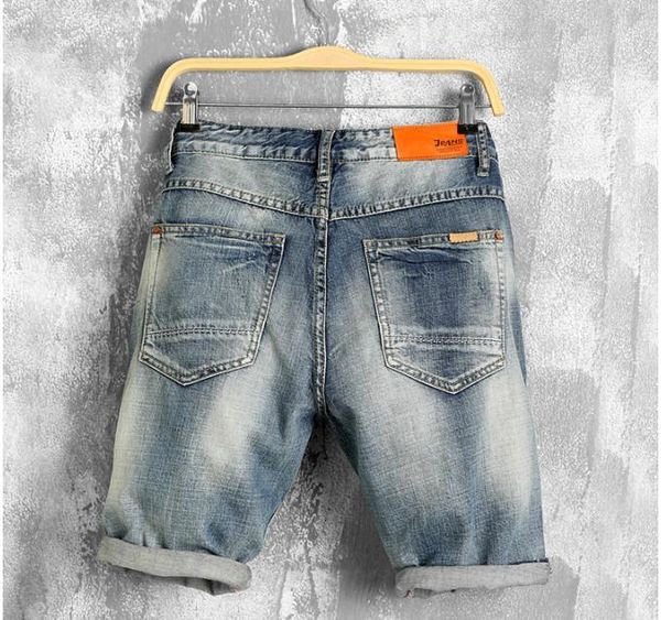 

designer short jeans summer loose plus size hole knee length demin pants male clothes mens luxury, White;black