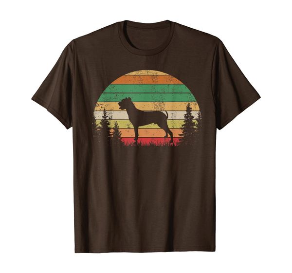 

dogo argentino vintage silhouette 60s 70s retro dog gift t-shirt, White;black