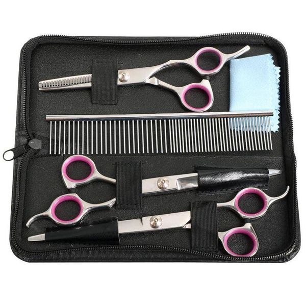

inchprofessional pet dog grooming scissors set straight&curved&thinning shears kit