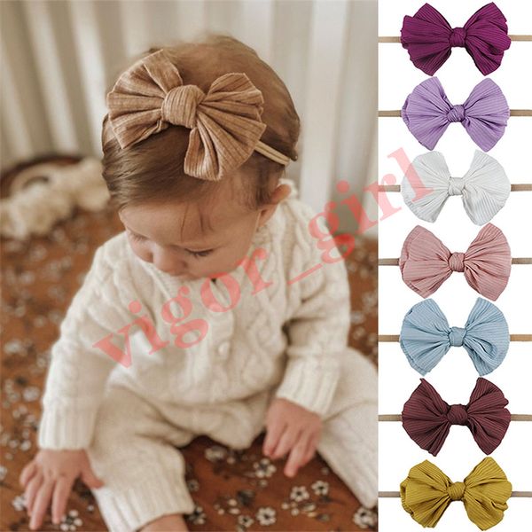 

2022 summer baby bow hair band hair accessories soft and comfortable not to hurt the skin 12colors stock