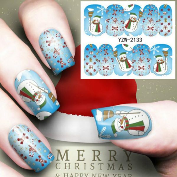 

nail glitter 1@# 1 pc merry christmas tree sticker water decals party special butterfly woman art decoration beautiful, Silver;gold