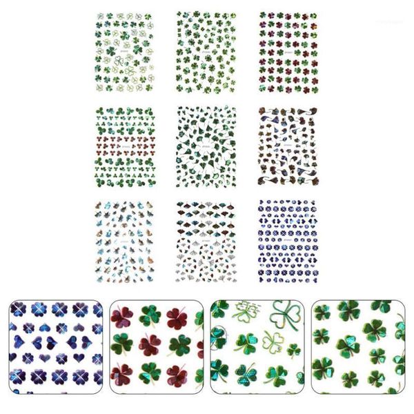 

sheets st. patrick day nail art stickers self adhesive manicure decals &1, Black