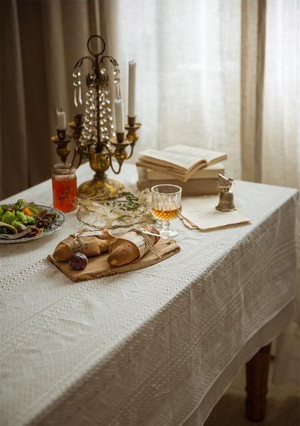 

table cloth pastoral retro korean lace tablecloth nordic ins wind round cover french coffee