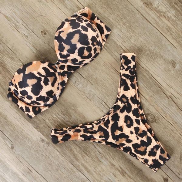 

women's swimwear bikini women swimsuit 2021 leopard brazilian set push up bathing suit female summer beach wear biquini, White;black