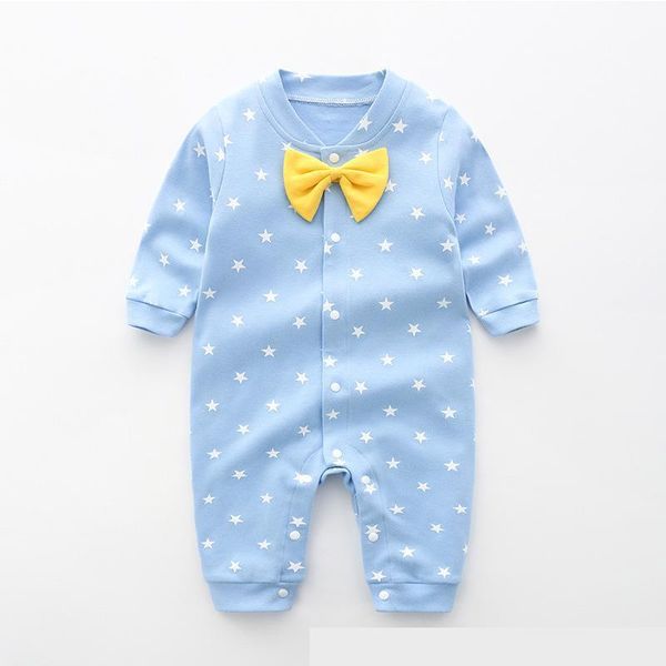 

baby romper girls rompers kids spring clothes born boys body fleece cartoon clothing long sleeve jumpsuits, Blue