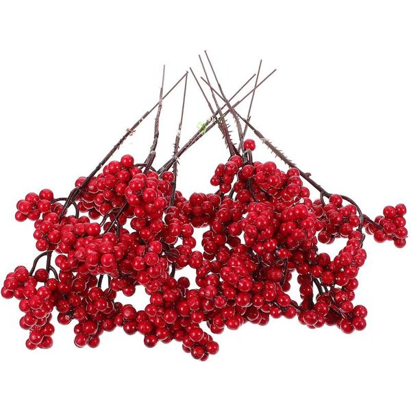 

decorative flowers & wreaths 10pcs imitation xmas small berry branch realistic diy