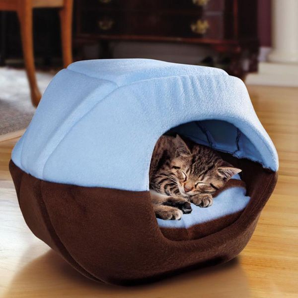 

cat bed house soft plush cozy cave basket for small medium dog puppy cushion kennel warm sleep pet nesk hut kennels & pens