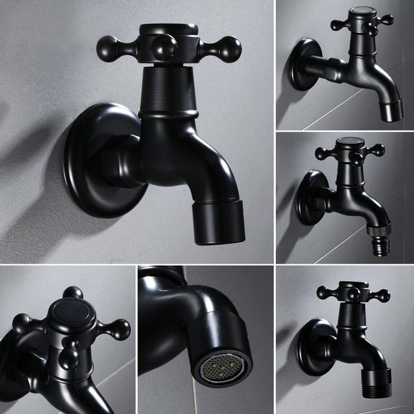 

bathroom sink faucets uythner modern black bronze g1/2 g3/4 decorative outdoor faucet garden bibcock tap washing machine /mop