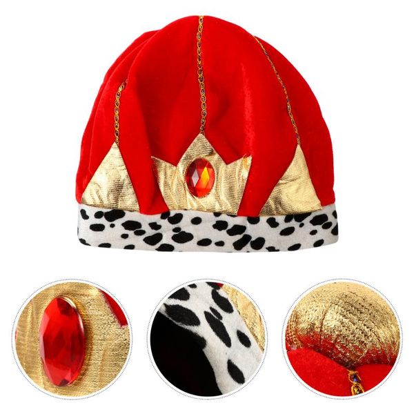 

party hats king crown decor cloth dress-up cosplay costume hat decorative