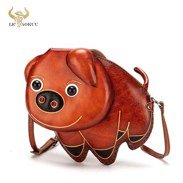 

evening bags fashion real leather ladies cute small purse and handbag shoulder bag women designer female phone pouch pig