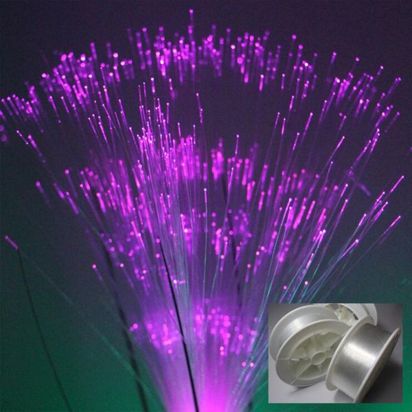 Cabo de fibra óptica de plástico pmma rolo inteiro motorista de iluminação motorista conduzido fio em 2.5mm 250m fibras de iluminação estrela teto luz decoração