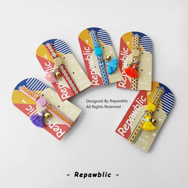 

cat collars & leads ins durable pet kitten breakaway adjustable collar with bell colorful bohemian style geometry accessory