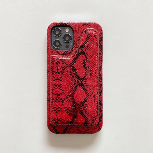 

for iphone 12 pro case fashion designers phone cases card holder wallet cover leather snake texture kickstand for i11 xs xr x plus i12 proma