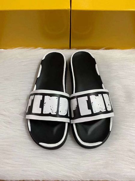 

fashion casual slippers 2021 men's summer beach ladies slide with box, Black
