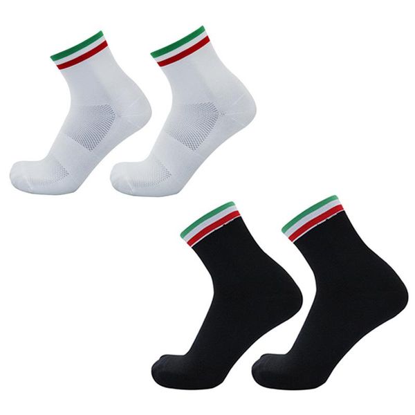 

sports socks summer pro stripe cycling breathable outdoor mountain bike road running calcetines ciclismo, Black