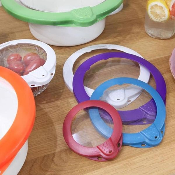 

kitchen storage & organization 4/5pcs pot cover silicone stretch lids durable reusable saving lid fresh-keeping incredible preservation