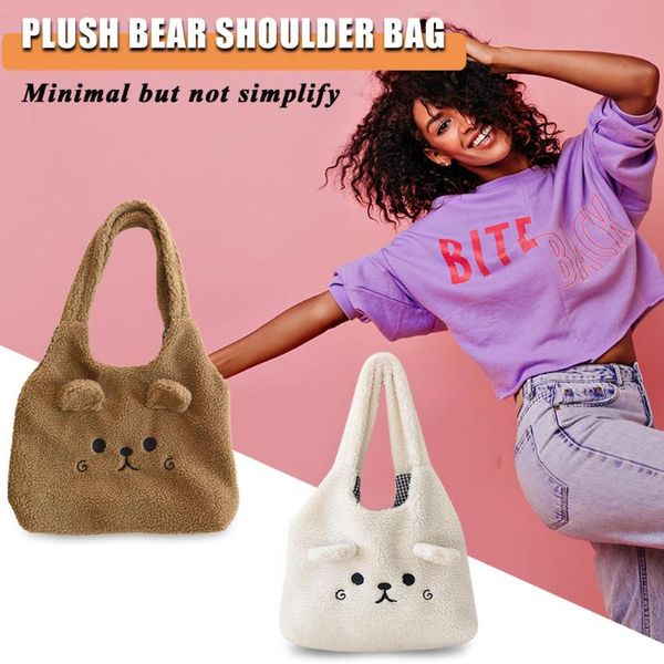 

women handbags designer shoulder bag large capacity totes luxury plush animal messenger lady fashion 2021 trend bags