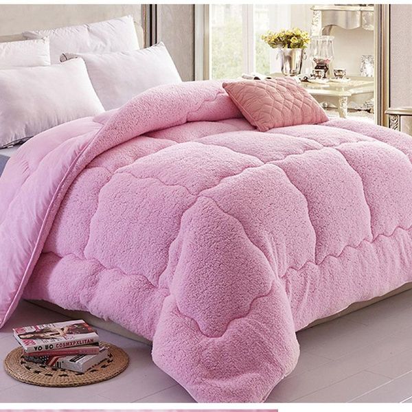 

comforters & sets 2021 camelhair warm winter wool quilt thicken comforter/duvet/blanket lamb down fabric filling king queen size double cash