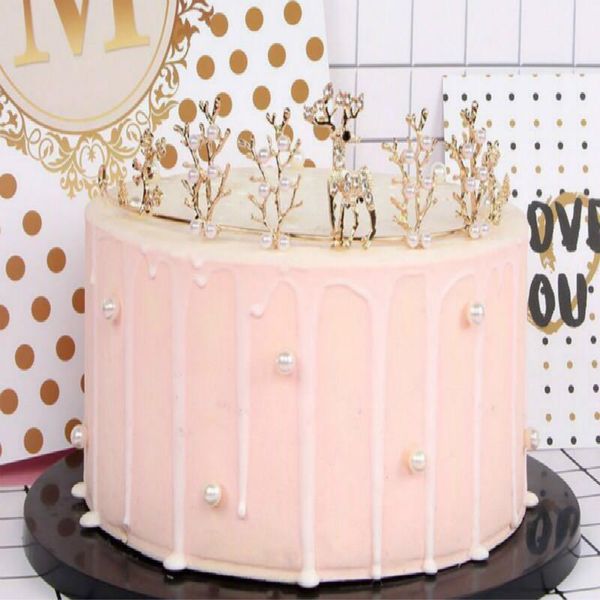 

other festive & party supplies gold crown cake er for birthdays weddings graduation parties shiny golden beer decorations or kids