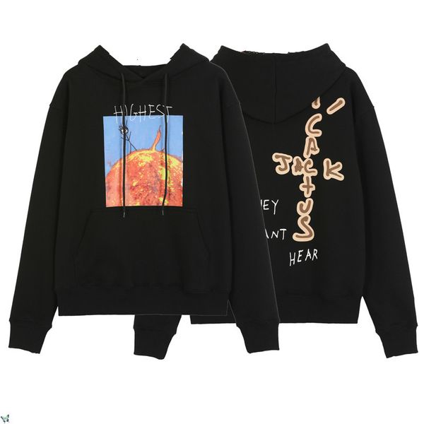 

men's hoodies & sweatshirts winter autumn travis scott cactus jack calls planet impression with hoodie of women the highest quality men, Black