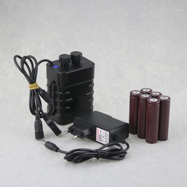 

bike lights usb + dc output rechargeable 18650 battery pack 6x18650 9000mah external for led light ,1