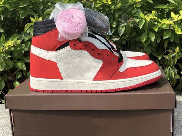 

jumpman 1 1s high og ts sp mens basketball shoes gym red running trainers fashion designer sneakers with box full size 40--46pvuz