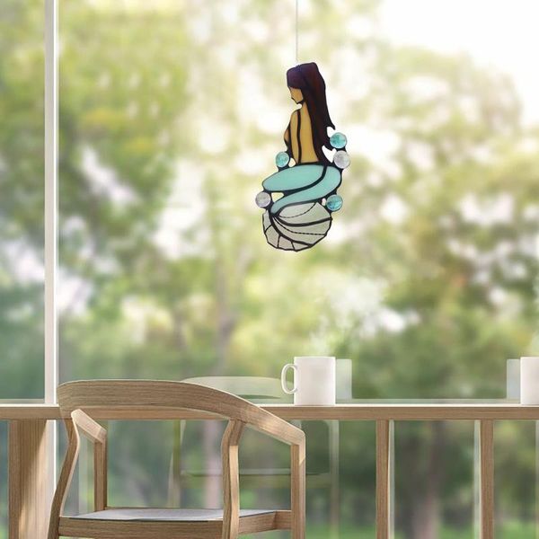 

25# mini stained bird hanging window rainbow suncatcher acrylic birds pendants garden decoration outdoor tuin decoratie decorations