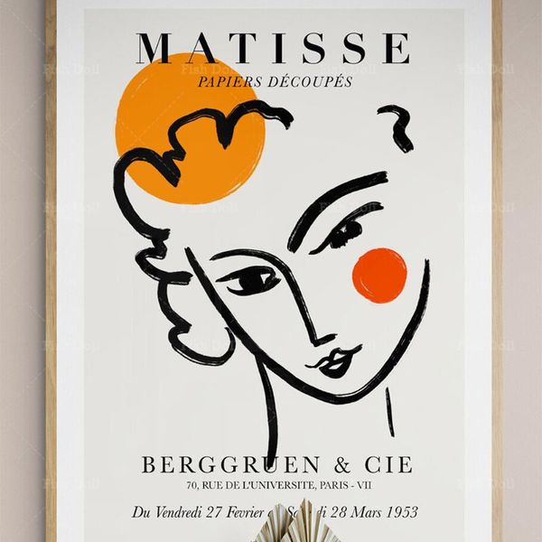 

paintings madame de pompadour by matisse print museum exhibition poster wall art home decor mid century modern canvas painting picture