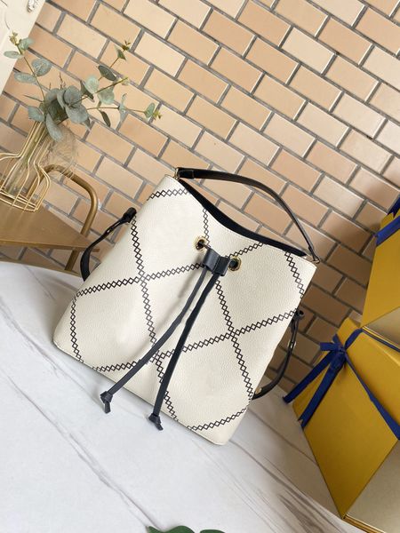 

zz drawstring bucket bag series handbag letter design shoulder bags with genuine leather mini women famous handbags flower printing crossbod