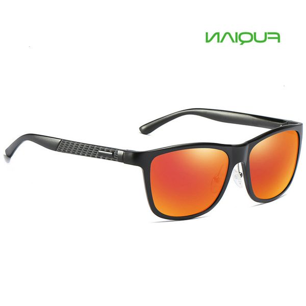

highend accessories drop shipping small wholale sun glass square custom oem polarized aluminum magnium sunglass, Black