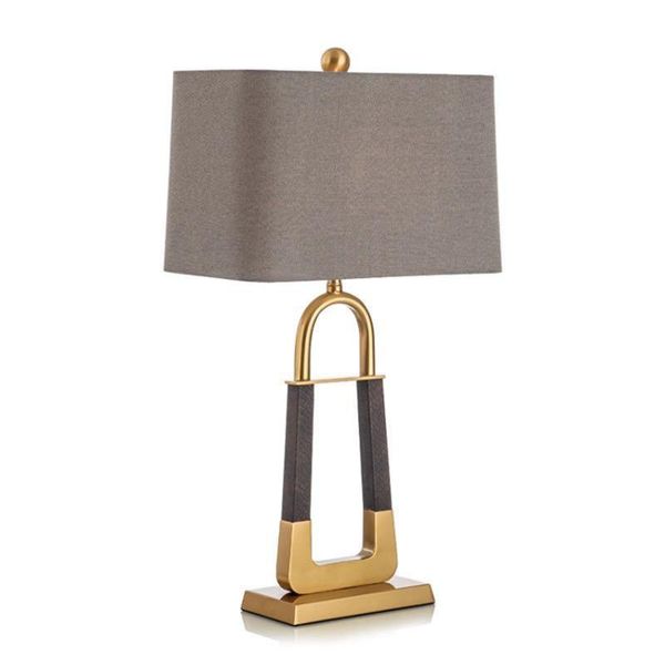

american metal fabric bedside table lamp luxury living room bedroom study decoration light office studio art deco lighting lamps