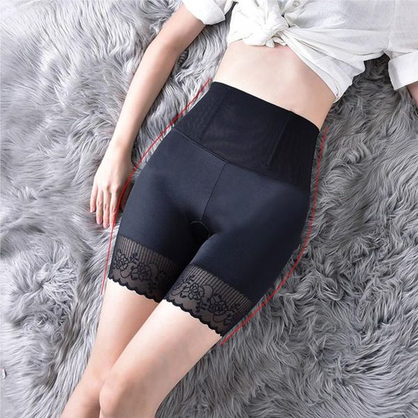

women's shapers cozy high waist slip shaper shorts lace edge hip lift shapewear underwear slimmer leggings control panties, Black;white