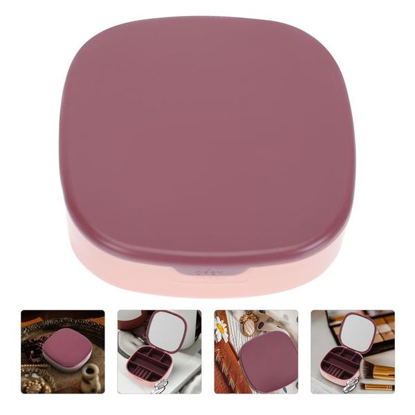

storage drawers 1pc portable jewelry box creative multiple grids with mirror