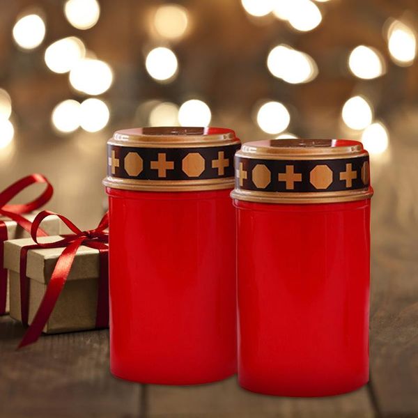 

grave lamp led candles flickering candle light without battery red art home decoration modern party decor 12.5x7cm